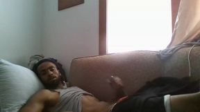 Big Black Cock Masturbating to Porn
