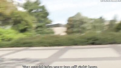 Hot young guy with a chiseled body dicked down outdoors