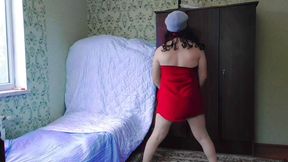 Femboy Homemade Red Dressed Model