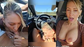 je le suce et le fait bien gicler dans ma bouche en voiture 🚗 💦