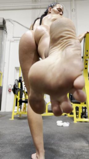 Absolutely Filthy Feet Gym Tease. Naked & Clothed. ENJOY. WORSHIP.