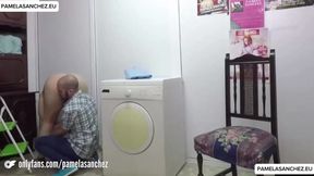 Miniskirted amateur wife takes huge cock doggy style at home