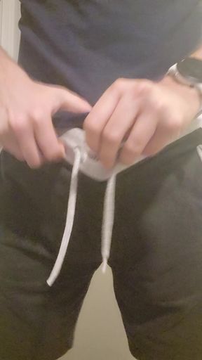 Solo girl wets herself in medical diaper fetish scene