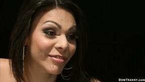 ”TBabe sucks meat through glory hole”