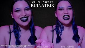 Cruel Mind Fuck Destruction with Ruinatrix Countess Wednesday - Financial Ruination, Hardcore Verbal Humiliation, Extreme Findom, Evil Woman MP4 1080p