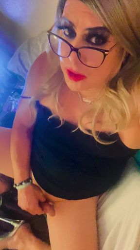 Stroking her, she shaft and blowing four loads of cum