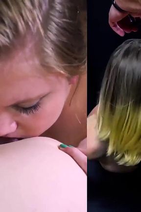 Lauren and Pixie Petite Curvy Girlgirl Wet Ass Lick Messy BJ Swallow!