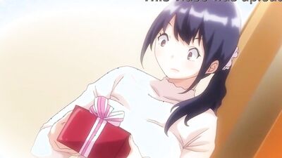 Big-titted anime MILF bounces on dick while riding it like a pro