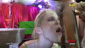 Cute Blonde with Perfect Body and Tits Drinks Piss in Gangbang Bukkake Ggg John Thompson
