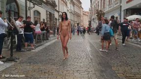Yana Nude in Public - Prag 2