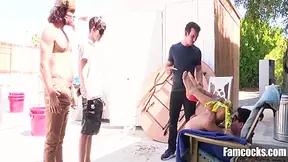 Halloween Family Party In The Backyard