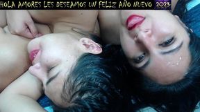 new year s party 2023 with threesome and orgy with three beautiful teen women