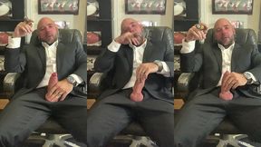 jason collins suit joi while smoking a cigar!
