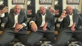 jason collins suit joi while smoking a cigar!