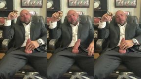 jason collins suit joi while smoking a cigar!