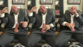 jason collins suit joi while smoking a cigar!