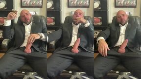 jason collins suit joi while smoking a cigar!