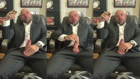 jason collins suit joi while smoking a cigar!