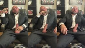 jason collins suit joi while smoking a cigar!