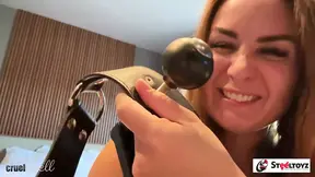 Extreme gag session in BDSM play