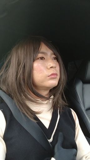 A cross-dressing boy drove by car   Clip 1