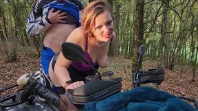 My lovers fuck me on a ATV