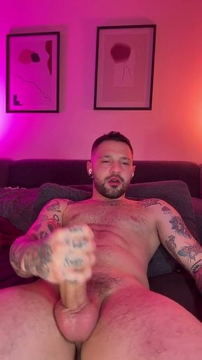 Jerking off My Big Fat Cock While Sniffing My Sweaty Underwear