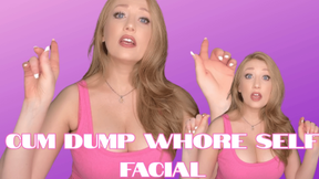 Cum Dump Whore Self Facial