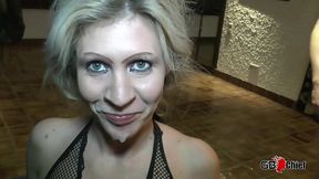 blonde white trailer trash needs the money creampie gangbang