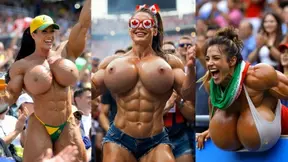 Busty Muscle Girls at the World Cup