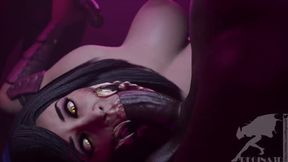 Majorly Kinky Model Mistress Gets Screwed While Mouth-Fucking Black Beast's Cock&#x1F32D;