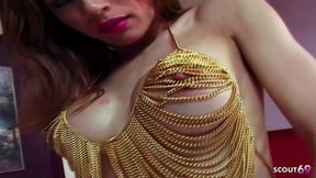 Skinny Big Tit Tranny Fucked Anally at First Sex Meeting