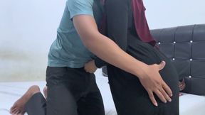 Part1 Hijab Veil Girl Desperate Cheating with Her Friend's Husband