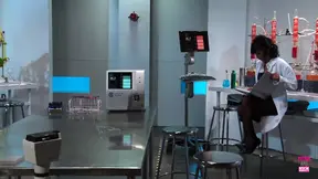 Batgirl seduces doctor in his office for group sex