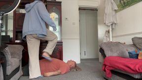 Miss J,s Flip Flop And Barefoot Trample