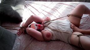 A Friend Allowed to Fuck with His Wife When She Is Tied up. BBW BDSM Shibari Gag and Bright Orgasm