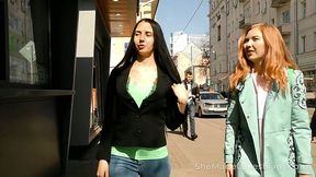Russian girl Veronica Snezna dives deep in yummy muff of sexy GF