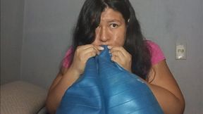 Puffy Cheeks Inflation – Blowing Up My Yoga Ball