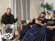 Twink Pop - Kyle Connors Touches Himself While Watching Felix Fox Giving Chris Damned A Blowjob