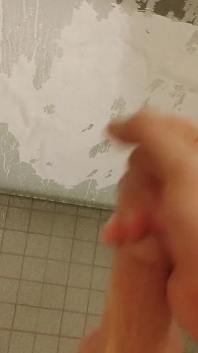 Piss and Cum on the Glass of My Shower