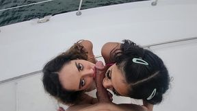 steamy yacht threesome with serena santos & johnny love