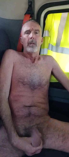 Captivating moment from "risky naked cum in truck side of road"