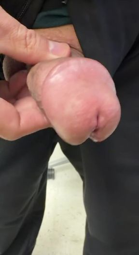 Amateur dude jerks off his stiff cock at home