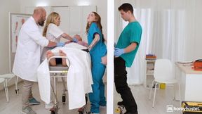 Easy-on-the-eyes Eden Ivy and Athena Fleurs's side fuck scene