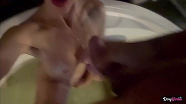 Hot blonde milf at the motel all daring with the black dick coming on top of her
