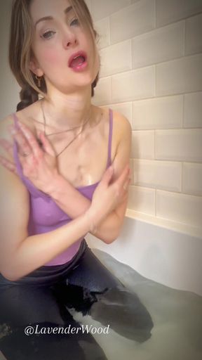 Woman in bathtub