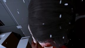 hot chick in bathroom - 3d hentai animation