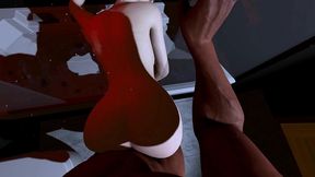 hot chick in bathroom - 3d hentai animation