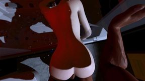 hot chick in bathroom - 3d hentai animation