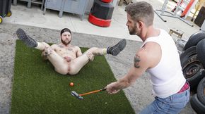 Mini-golf with strange hole